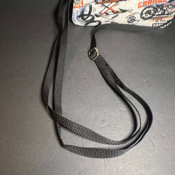 Motorcycle Print 'What Happens in the Garage Stays in the Garage' Crossbody Bag - Picture 3 of 6
